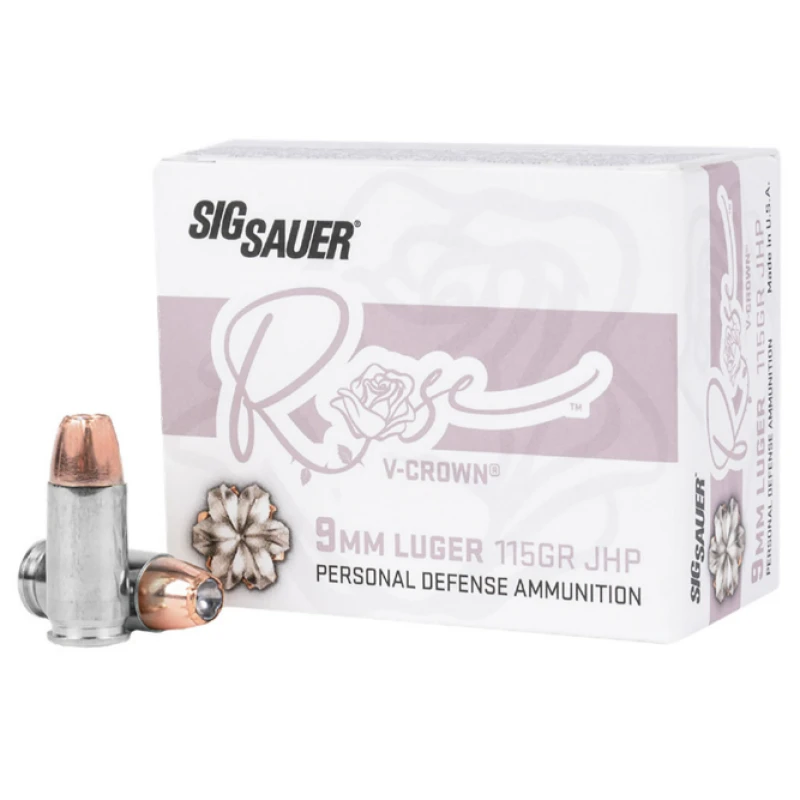 Sig Sauer Rose 9mm 115gr V-crown JHP - 20 Round Box